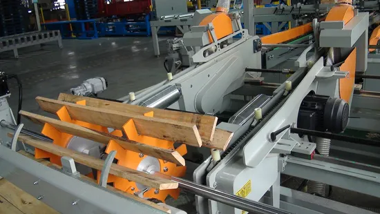 Wood Pallet Lumber Double End Trim Saw and Stacker Production Line 