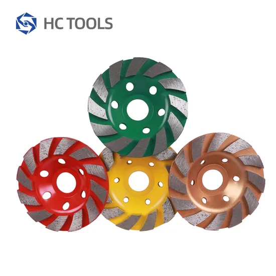 100mm Double Row Grinding Stone Diamond Turbine Cup Grinding Wheel 