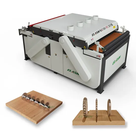 Automatic Gantry Feeding Wood Panel Multi Blade Rip Saw Production Line 