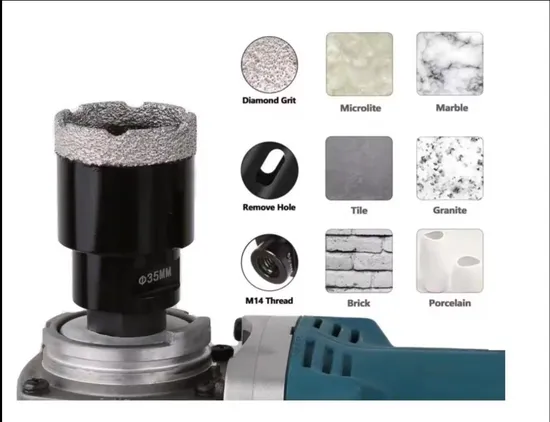 Vacuum Brazed Diamond Core Drill Bits for Drilling Holes Tile Ceramic Stone 