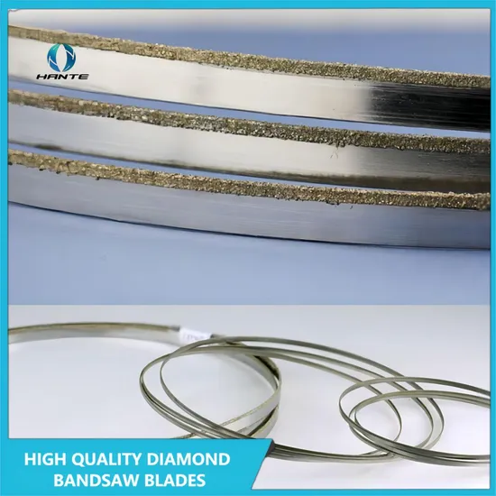 High Efficiency Hot Pressed Stone Granite Cut Diamond Coated Band Saw Blade 