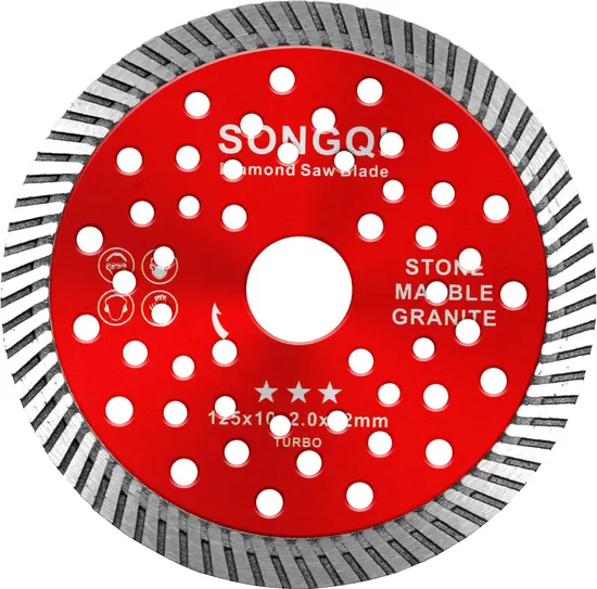 Songqi 125mm Hot Pressed Turbo Segmented Diamond Saw Blade for Cutting Stone 